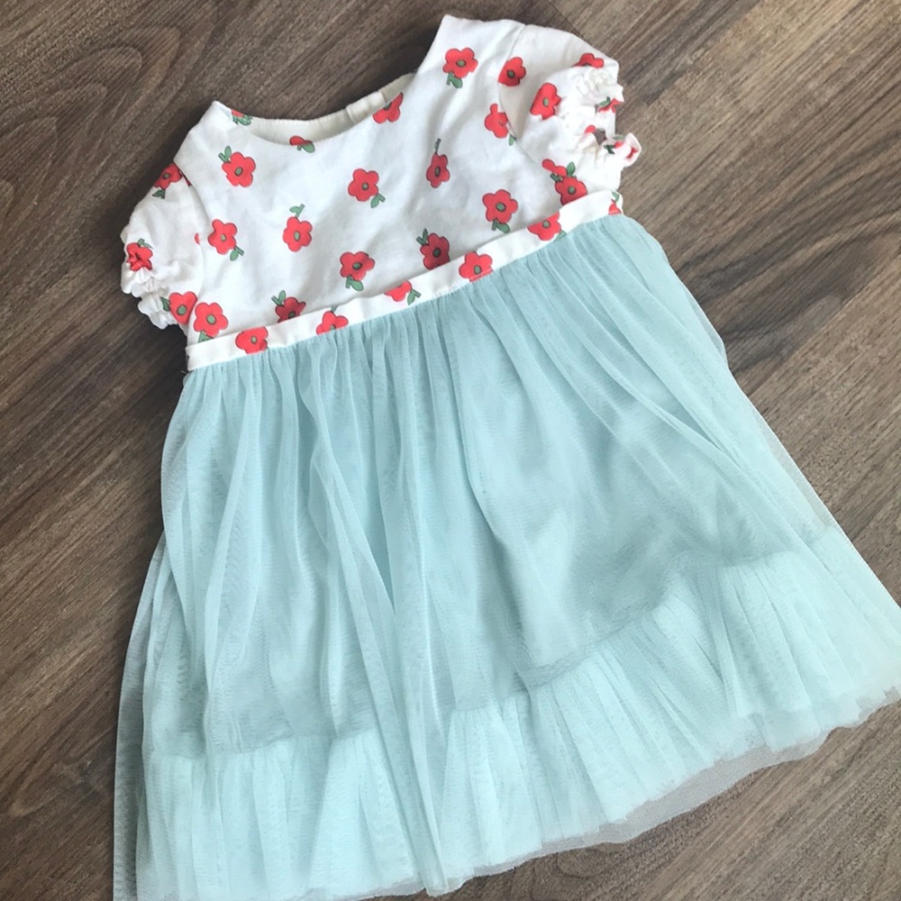 Baby Boden floral & tutu dress 6-12 months